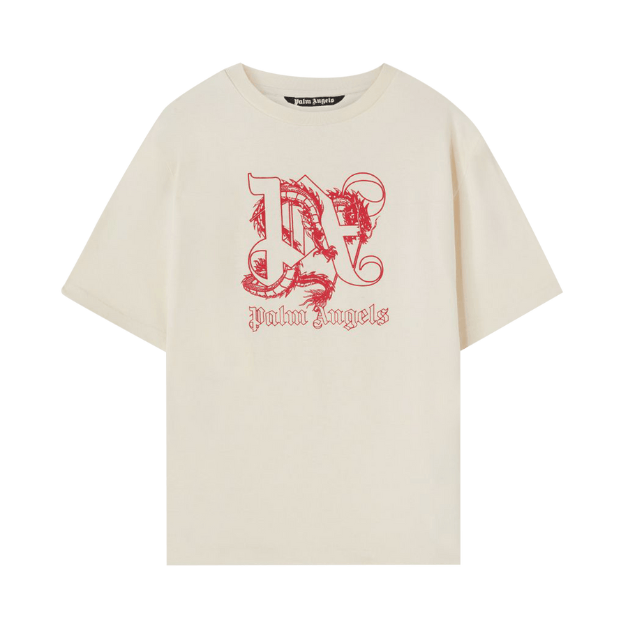 Palm Angels Dragon Lunar New Year Tee 'Beige/Red'