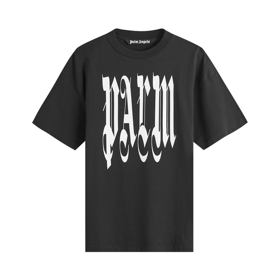 Palm Angels Gothic Palm Tee 'Black/Off White'