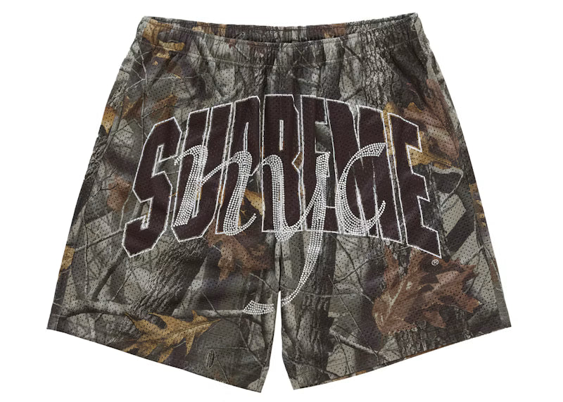 Supreme Rhinestone Mesh Short Realtree Hardwoods Camo