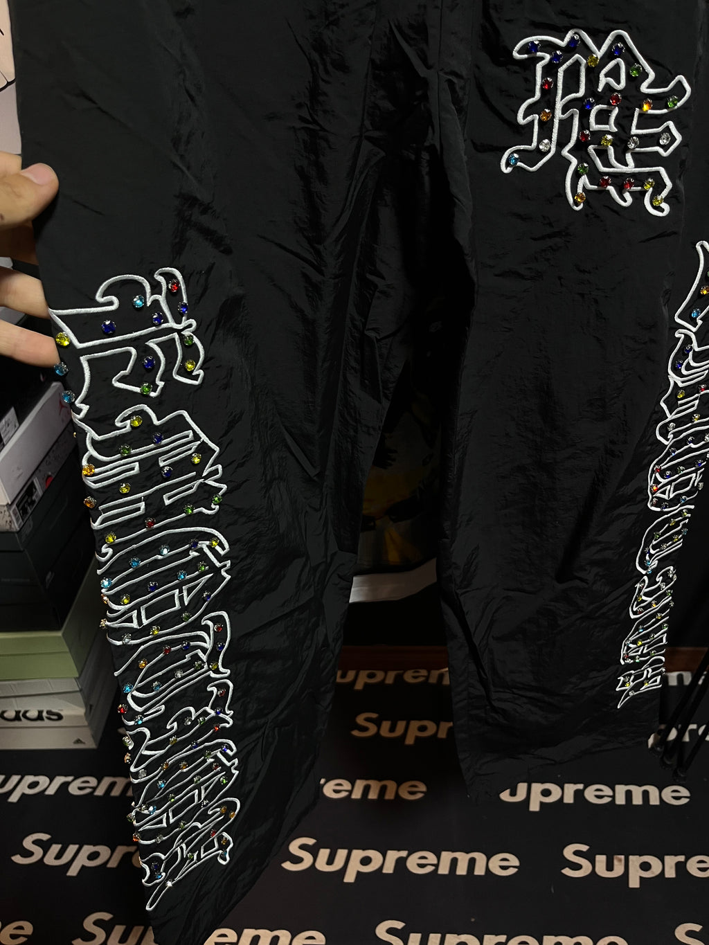 Mixed Emotion Jeans Style Nylon Pants