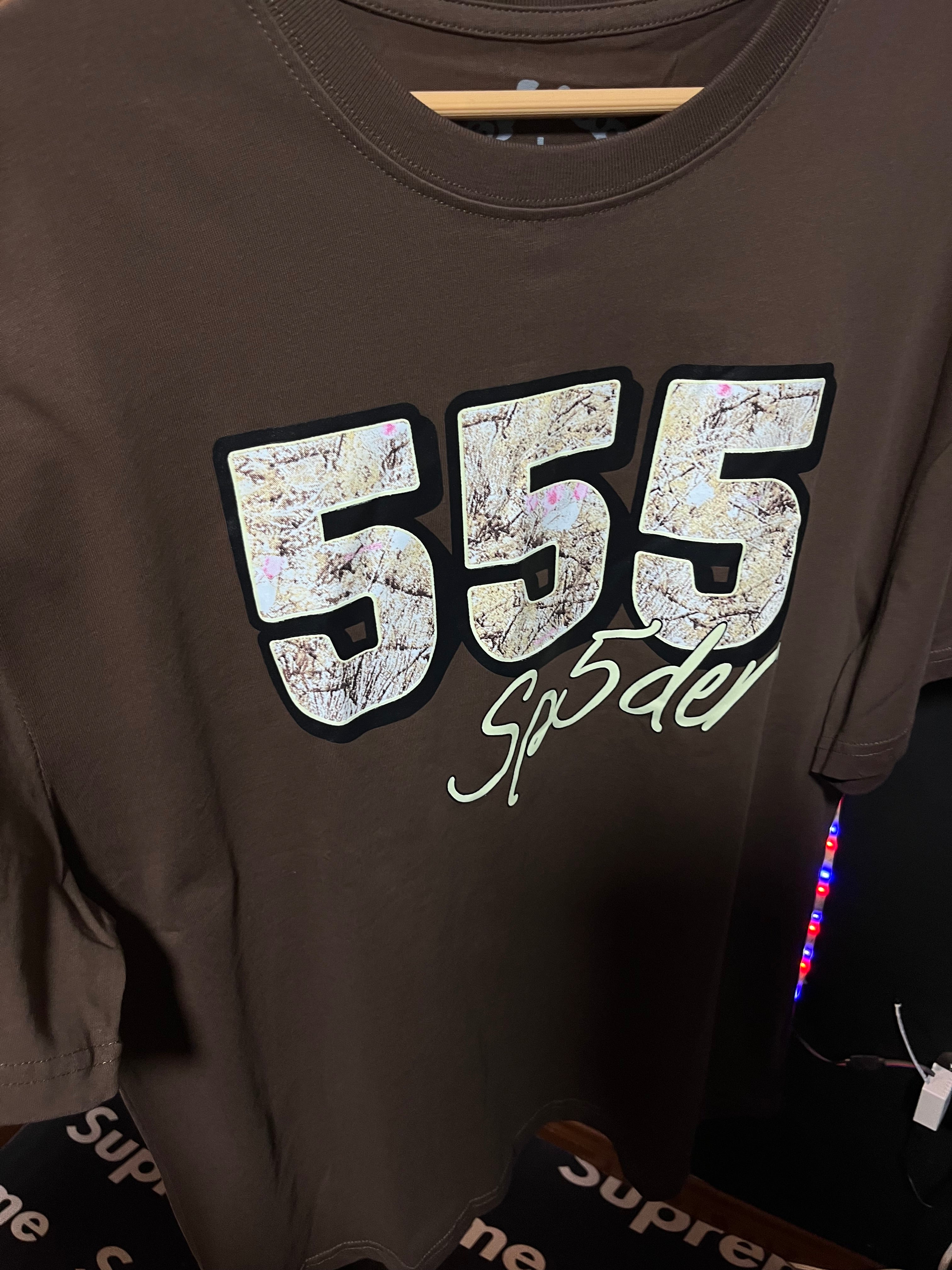 Sp5der 555 Tee Brown - SS24