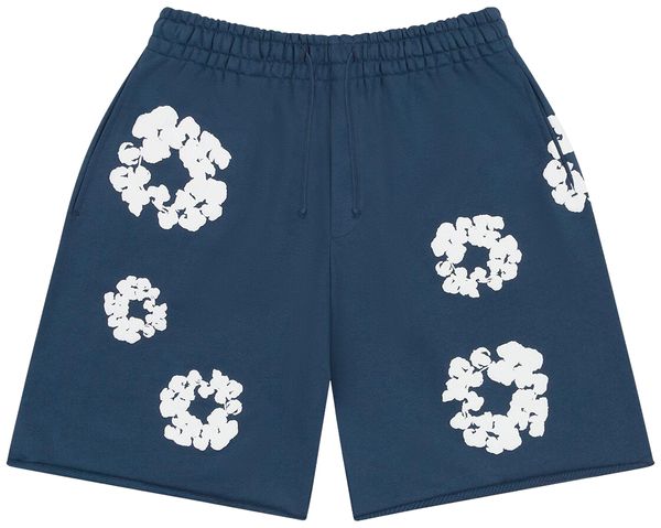 Denim Tears The Cotton Wreath Shorts 'Navy'
