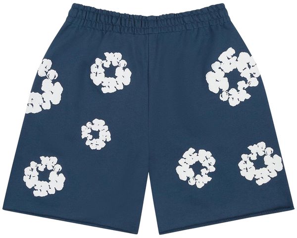 Denim Tears The Cotton Wreath Shorts 'Navy'