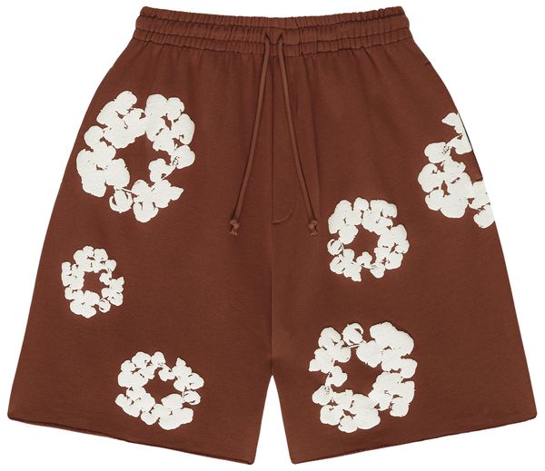 Denim Tears The Cotton Wreath Shorts 'Brown'