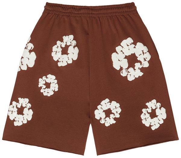 Denim Tears The Cotton Wreath Shorts 'Brown'