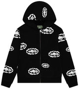 Denim Tears x Corteiz Island Wreath Zip Hoodie Black