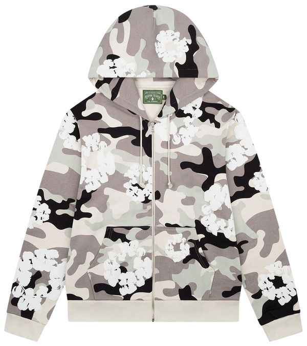 Buy Denim Tears Wreath Zip Hoodie 'White Camo'