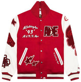 BAPE Multi Motif Varsity Jacket Red