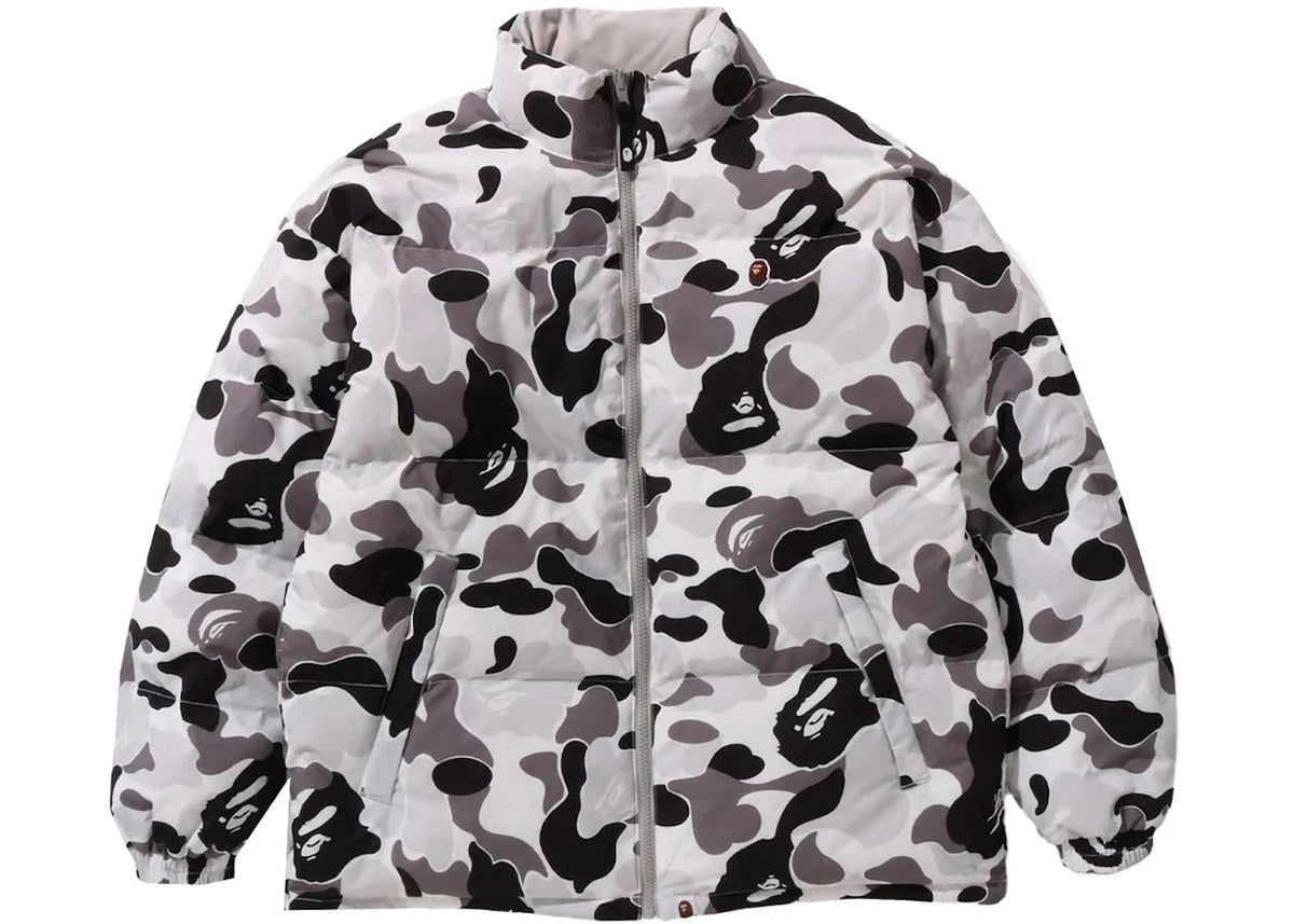 BAPE ABC Camuflaje Plumífero Reversible Gris