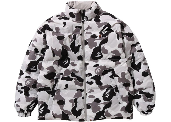 BAPE ABC Camuflaje Plumífero Reversible Gris