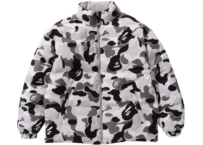 BAPE ABC Camuflaje Plumífero Reversible Gris