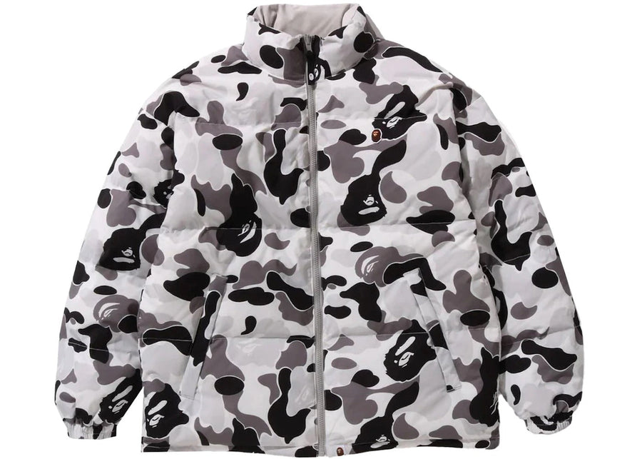 BAPE ABC Camuflaje Plumífero Reversible Gris