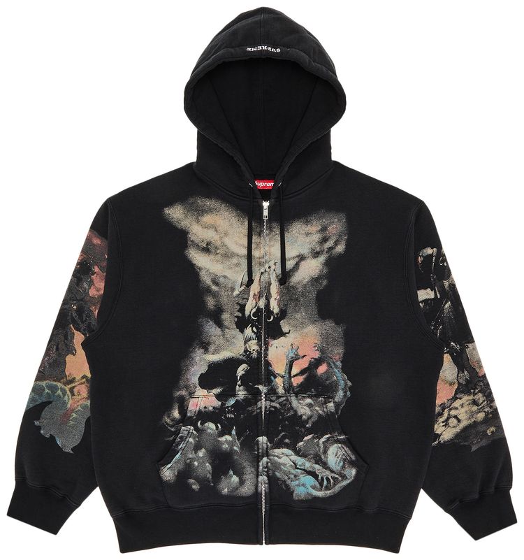 Supreme Frazetta Zip Up Hooded Sweatshirt