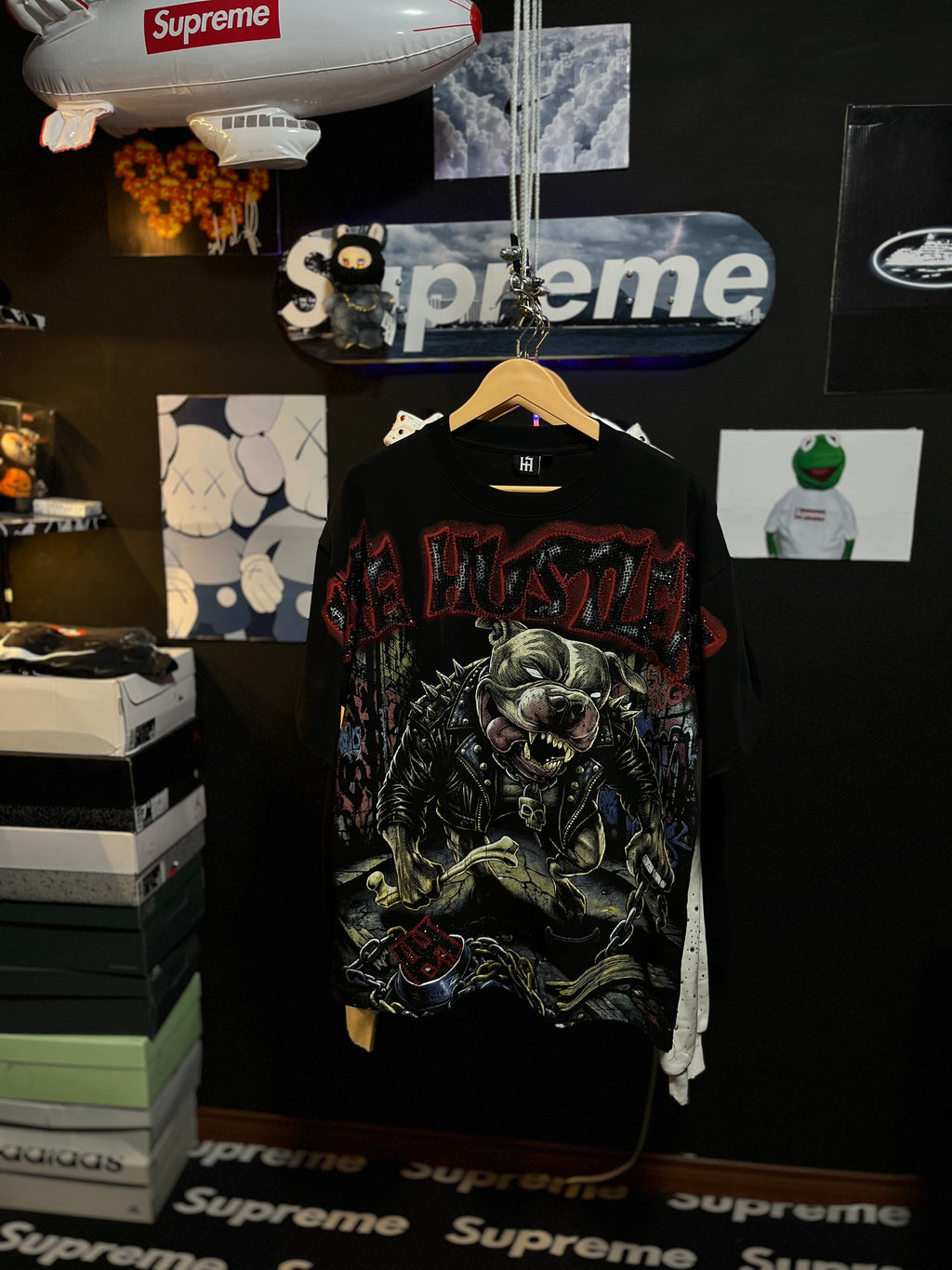 Angry Pitbull Rhinestone Tee