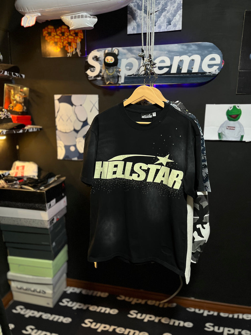 Hellstar Classic Rhinestone T-shirt Black