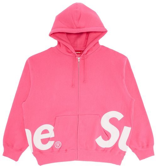 Supreme Big Logo Zip Up Pink
