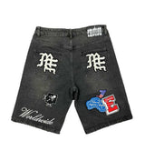 Mixed Emotion Patch Shorts