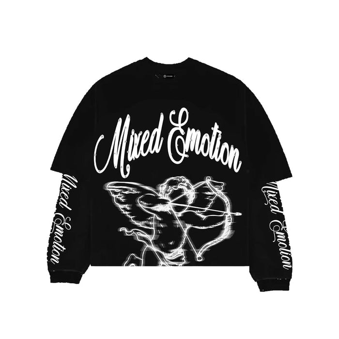 Mixed Emotion 'Blur' Long Sleeve Black
