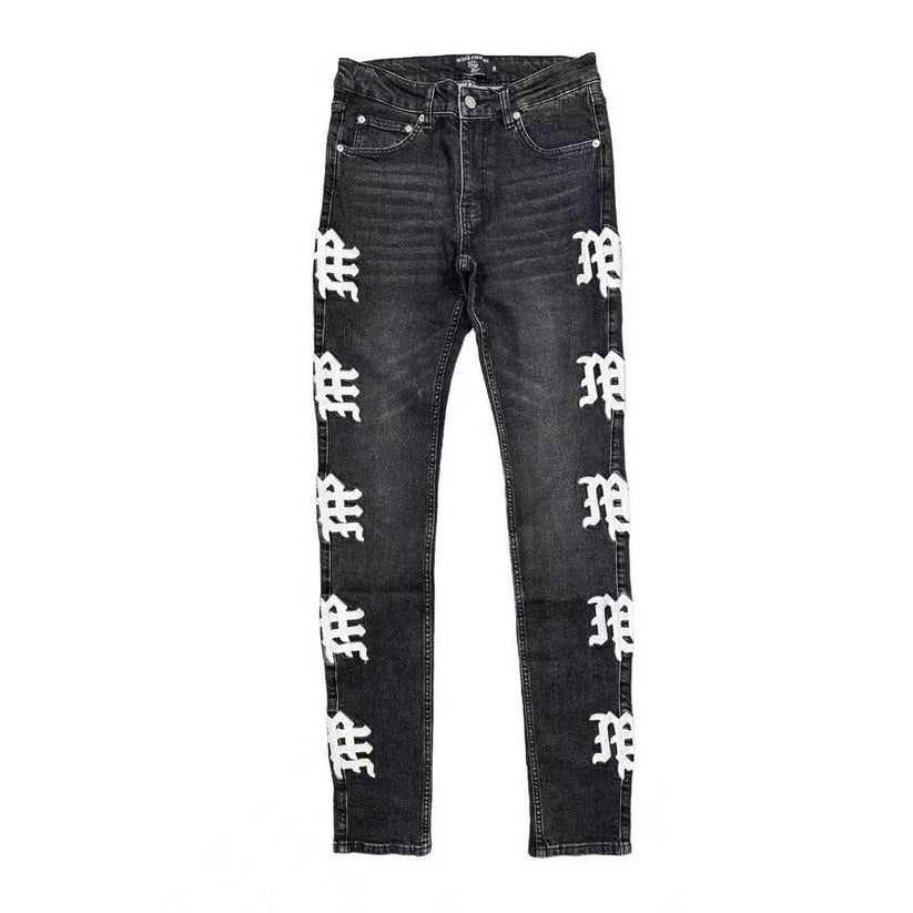 Mixed Emotion "Monogram" Denim Black