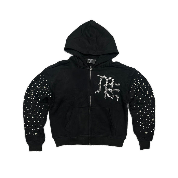 Mixed Emotions Pearl Hoodie Black