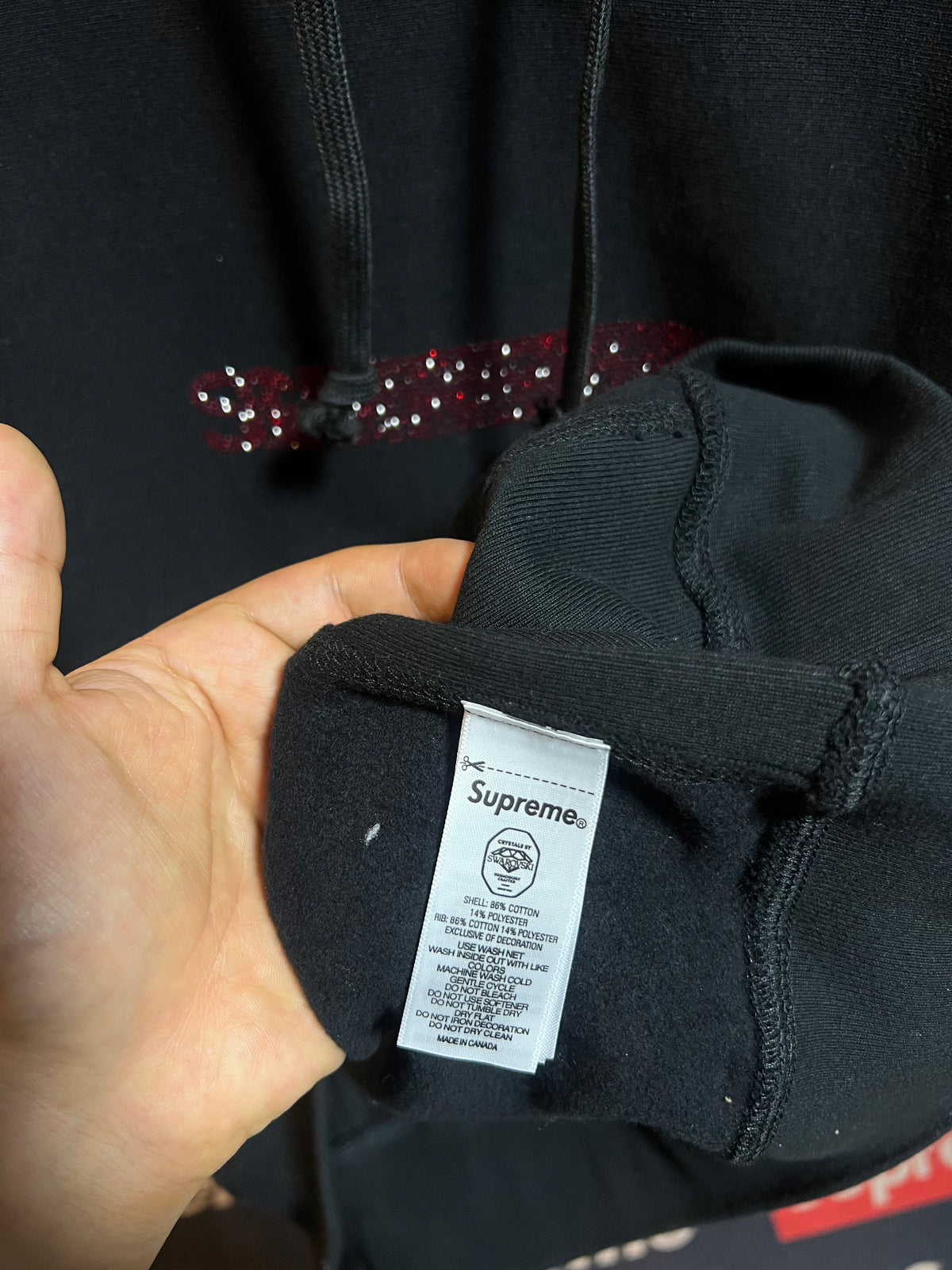 Supreme Swarovski Motion Logo Hoodie