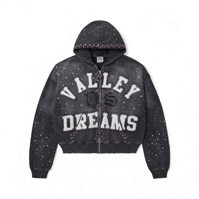 Vale Forever Classico Zip Up Hoodie Black