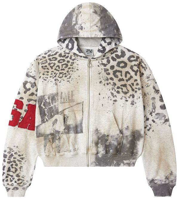 Vale Forever Cheetah Zip Up 'Grey'