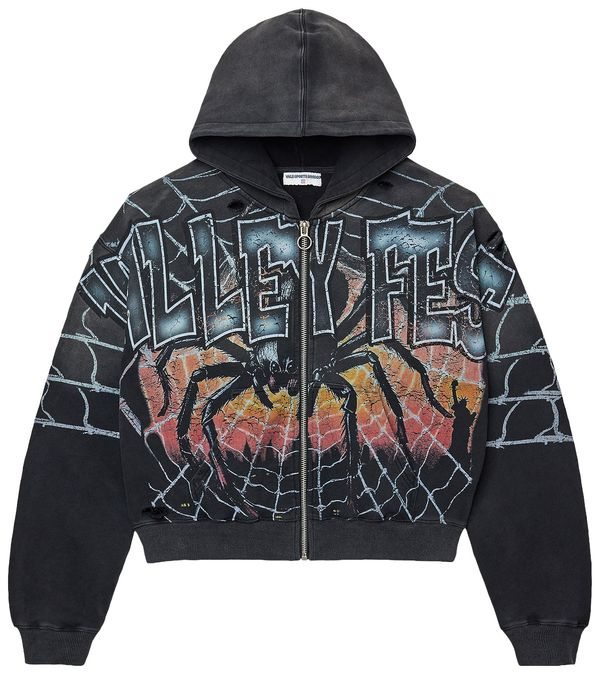 Vale Forever Widow Big Zip Up Hoodie 'Black'