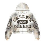 Buy Vale Forever Spiral Zip Up Hoodie 'Dark White'