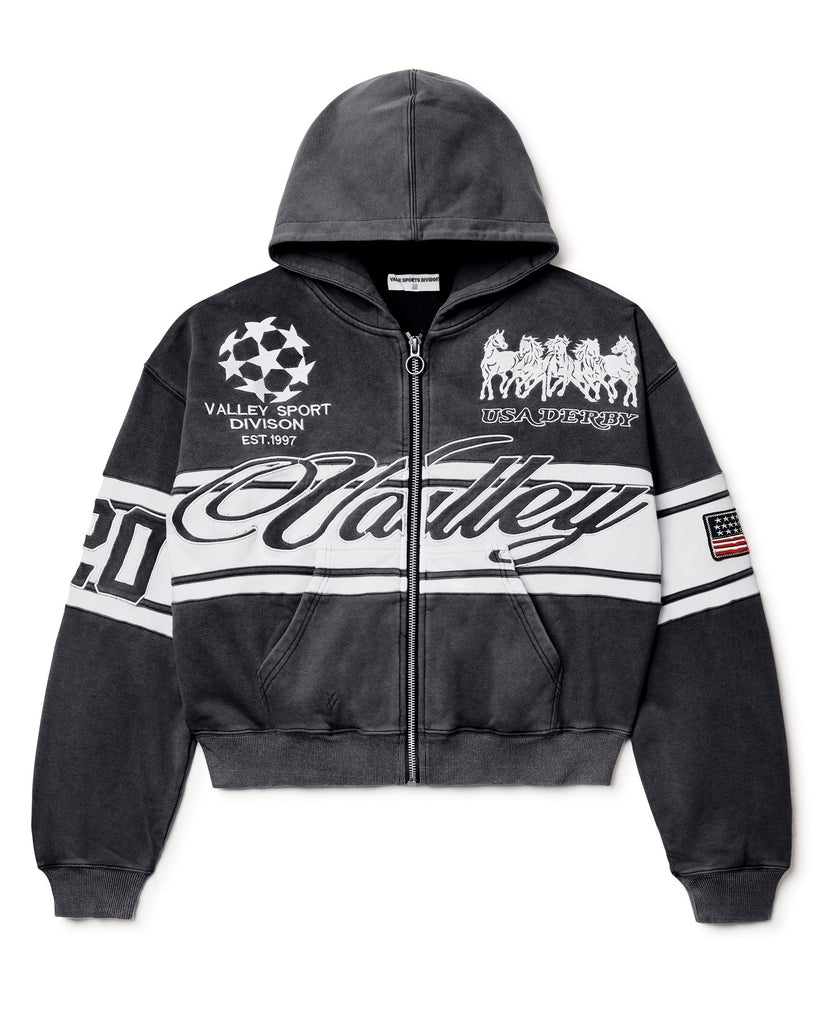 Vale Forever Cursive Zip Up Black