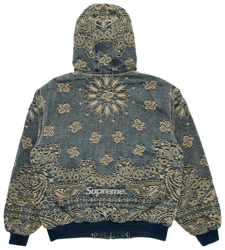 Supreme Bandana Jacquard Denim Hooded