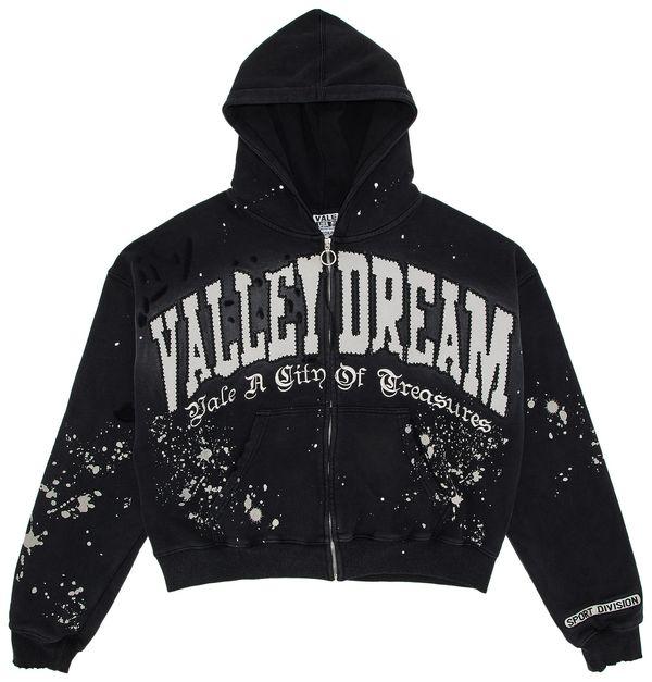 Buy Vale Forever Paint Zip Up Hoodie 'Black'