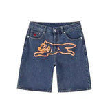 RUNNING DOG DENIM SHORTS - MID WASH BLUE