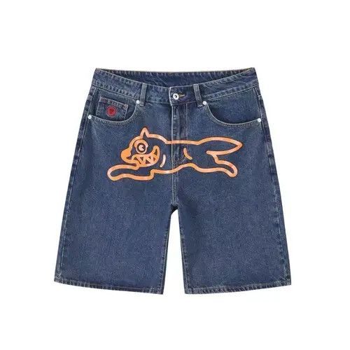 RUNNING DOG DENIM SHORTS - MID WASH BLUE
