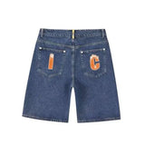 RUNNING DOG DENIM SHORTS - MID WASH BLUE