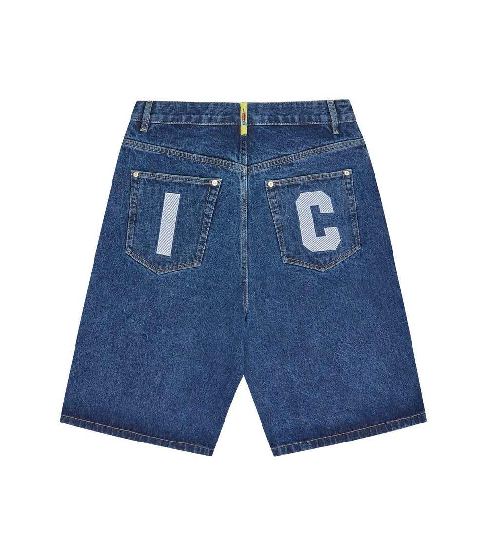 RUNNING DOG TRIPLE SCOOP DENIM SHORTS