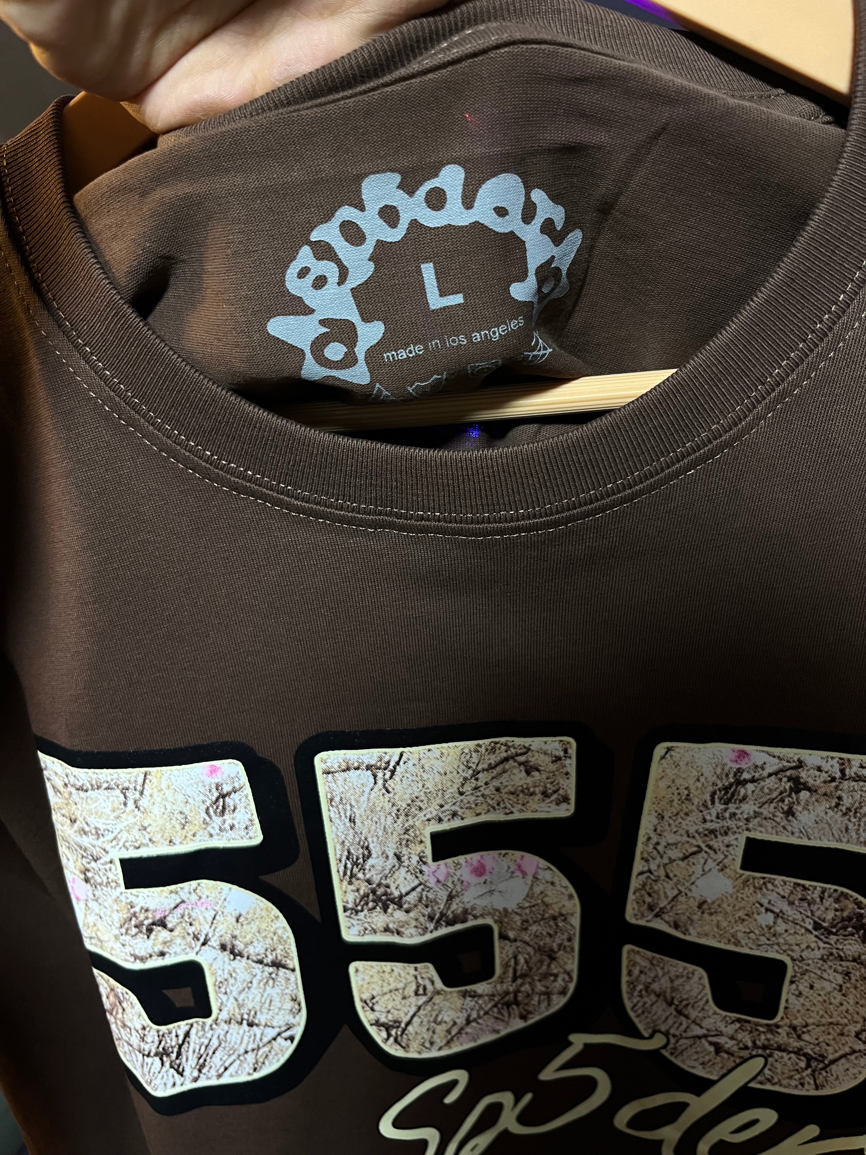 Sp5der 555 Tee Brown - SS24