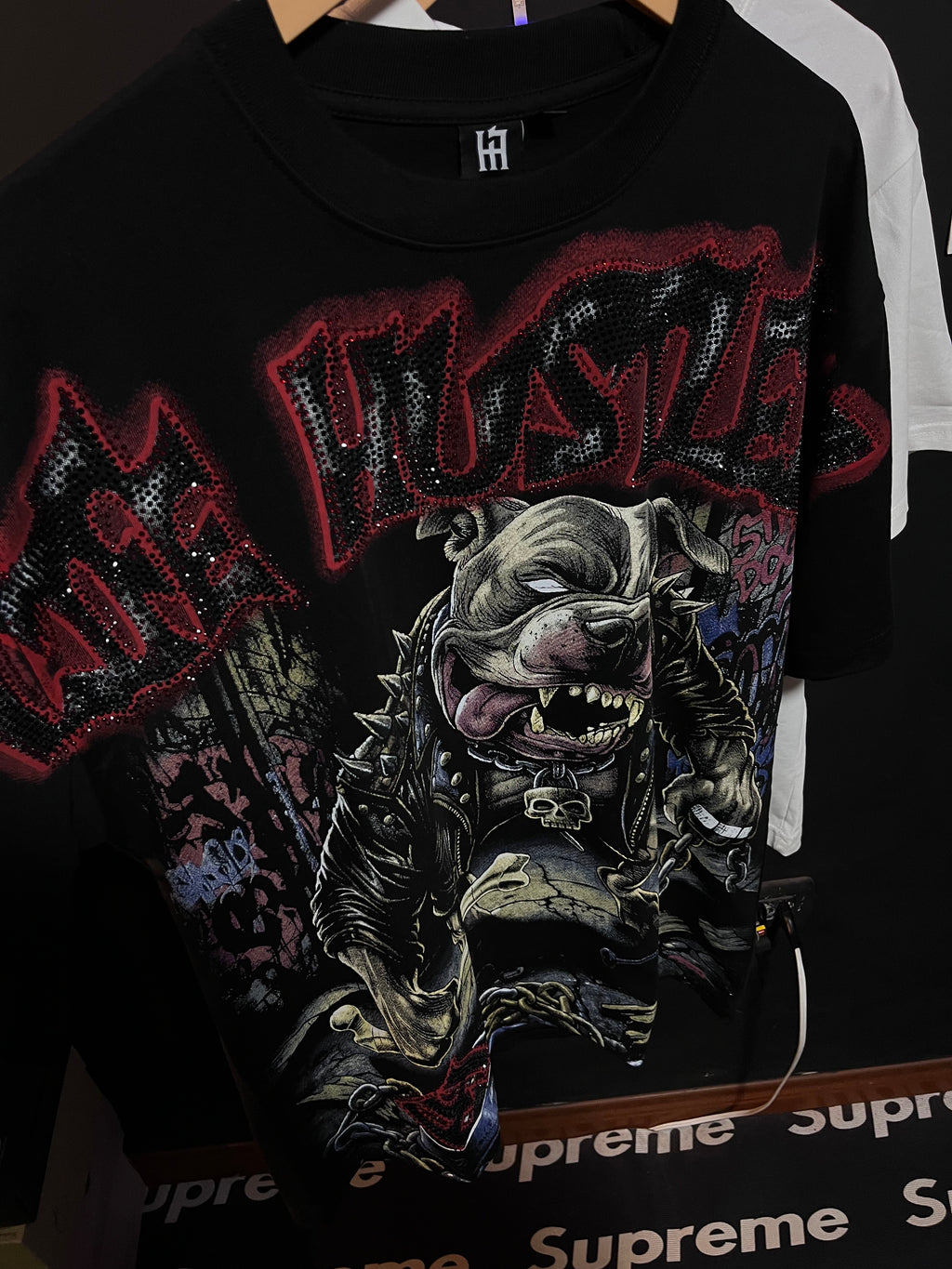 Angry Pitbull Rhinestone Tee