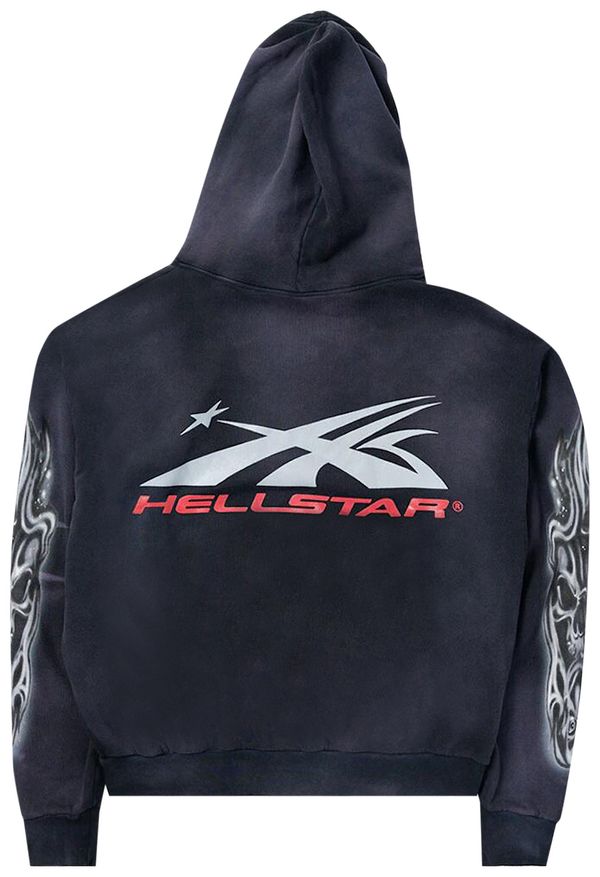 Buy Hellstar Airbrushed Skull Hoodie 'Black'