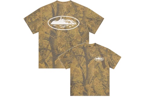 Corteiz Island Puff Print Tee Forest Camo