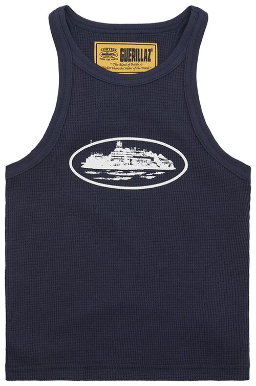 GOAT Buy Corteiz Guerillaz* Tank Top 'Navy/White'
