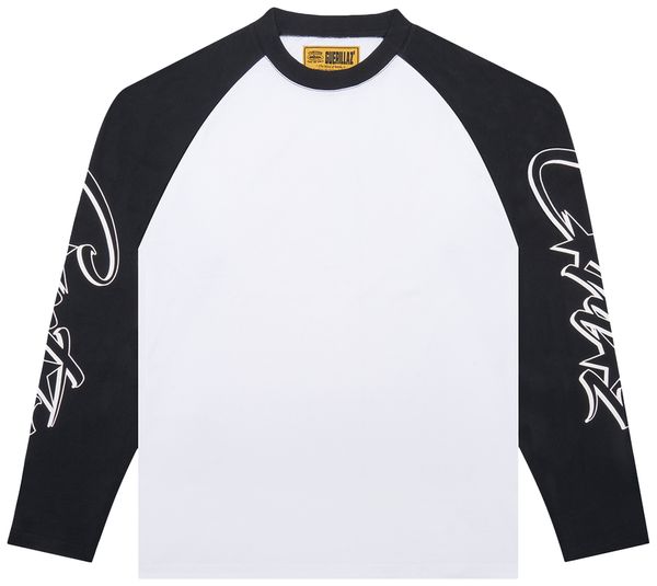 Corteiz Allstarz Raglan L/S Tee White/Black