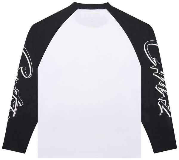 Corteiz Allstarz Raglan L/S Tee White/Black