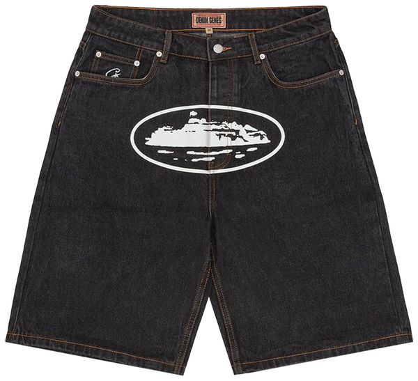 Short Denim Corteiz Island Washed Black