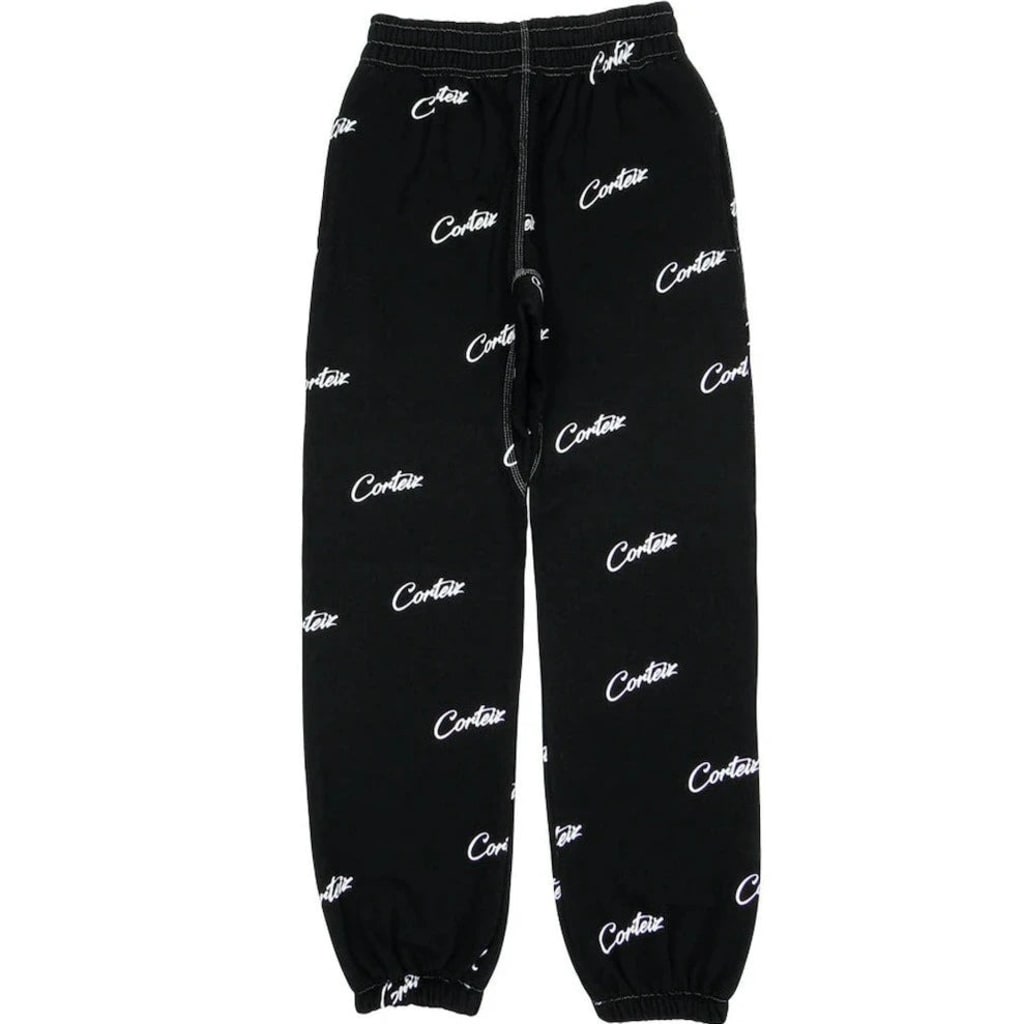 Corteiz All Over Print Joggers Black