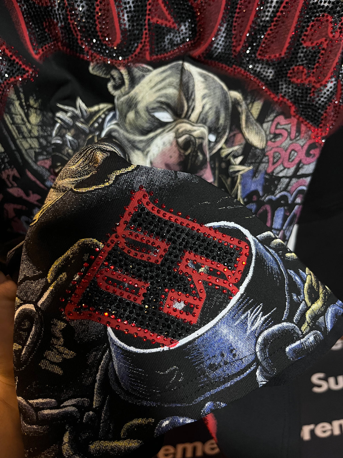 Angry Pitbull Rhinestone Tee