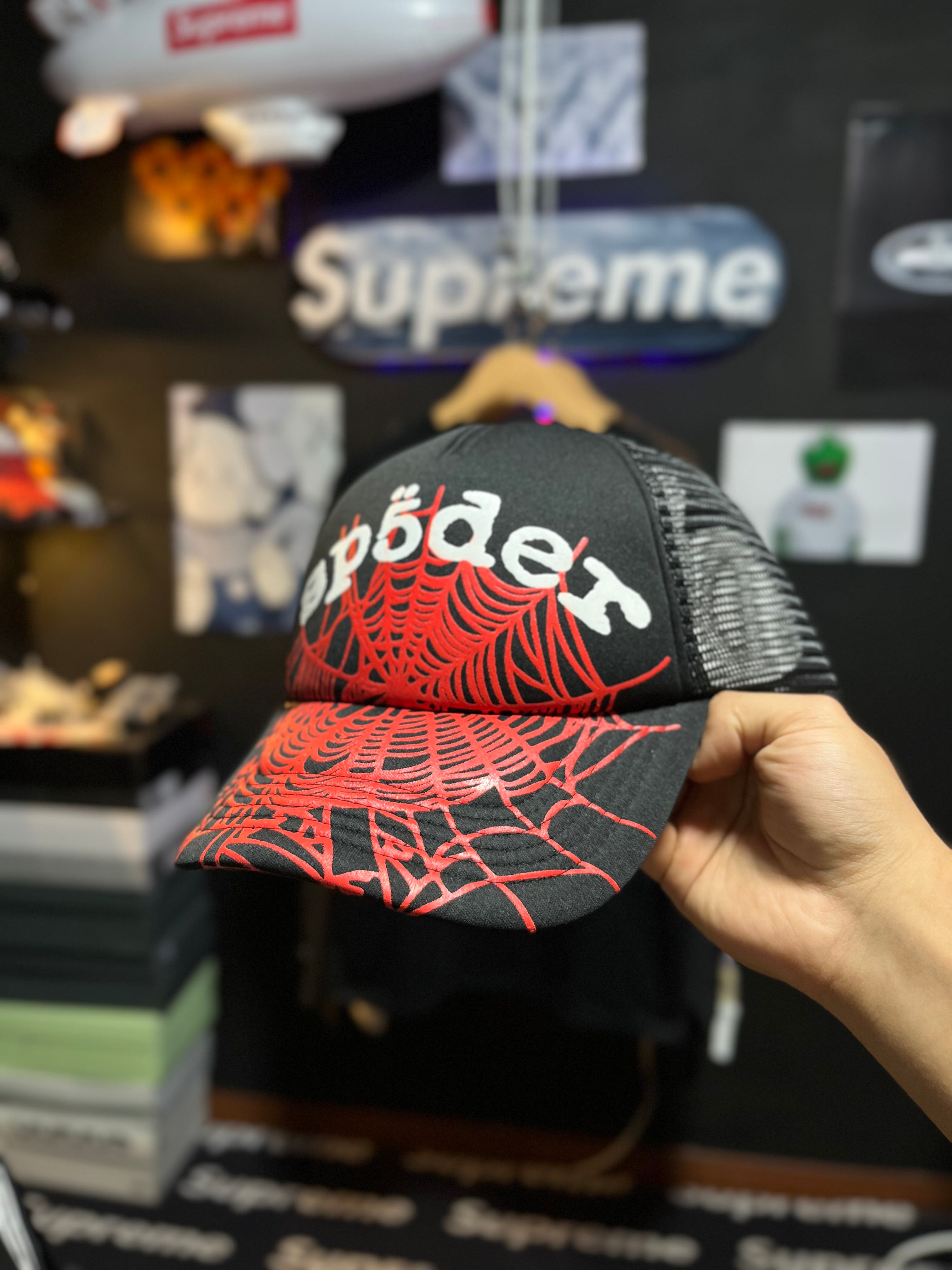 Buy Sp5der OG Web V2 Trucker 'Black'