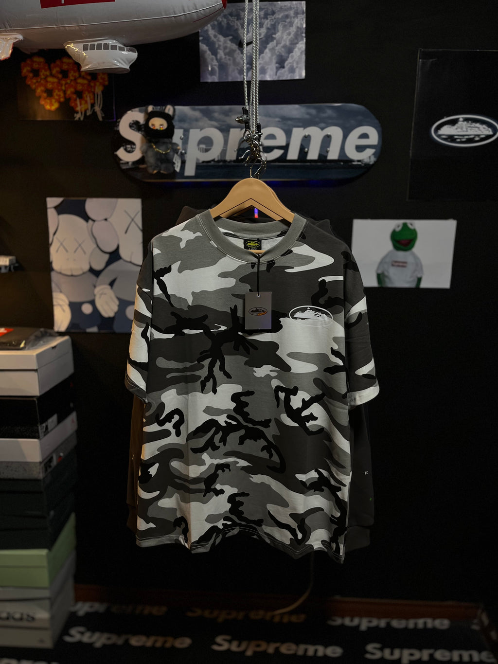 Corteiz Island Puff Print Tee 'Arctic Camo'