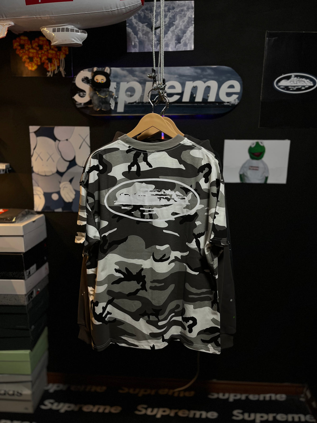 Corteiz Island Puff Print Tee 'Arctic Camo'