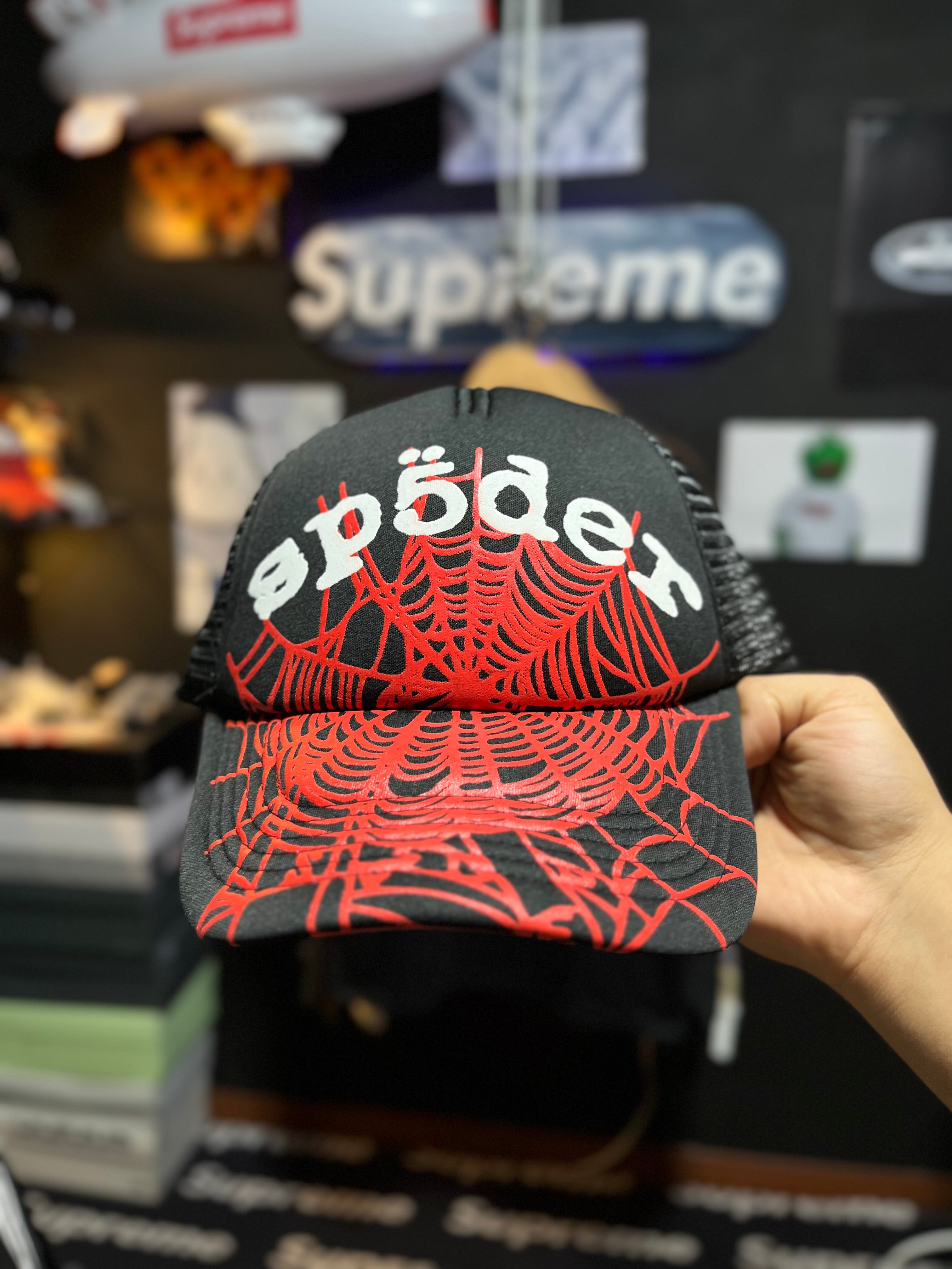 Buy Sp5der OG Web V2 Trucker 'Black'